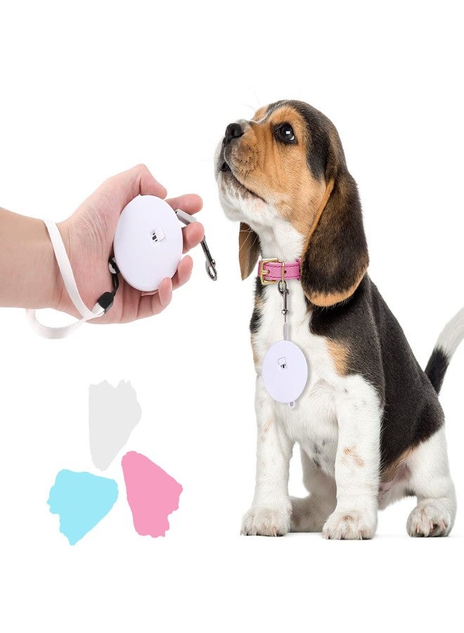 CUGBCUG Retractable Dog Leash for Small and Medium Dogs up to 22lbs with 9.8ft Strong Nylon Tape, Hands Free, Portable and Lightweight Leash with Wrist Strap, One-Hand Brake, Tangle Free (White) - Image 1